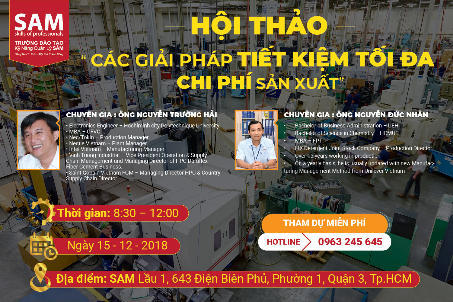 HỘI THẢO “CÁC GIẢI PHÁP TIẾT KIỆM TỐI ĐA CHI PHÍ SẢN XUẤT”