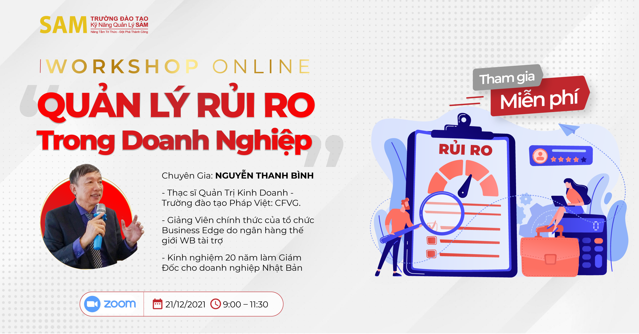 Workshop Online “QUẢN LÝ RỦI RO TRONG DOANH NGHIỆP”